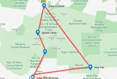 Best of Botswana map