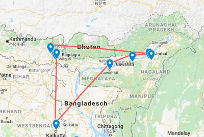 Indien rote Panda-Safari map