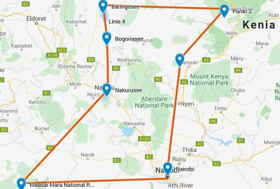 Kenia Migration-Safari map