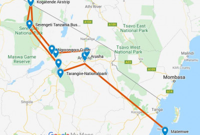 Tansania Migration-Safari Mara map