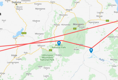 Tansania unbekannter Süden map